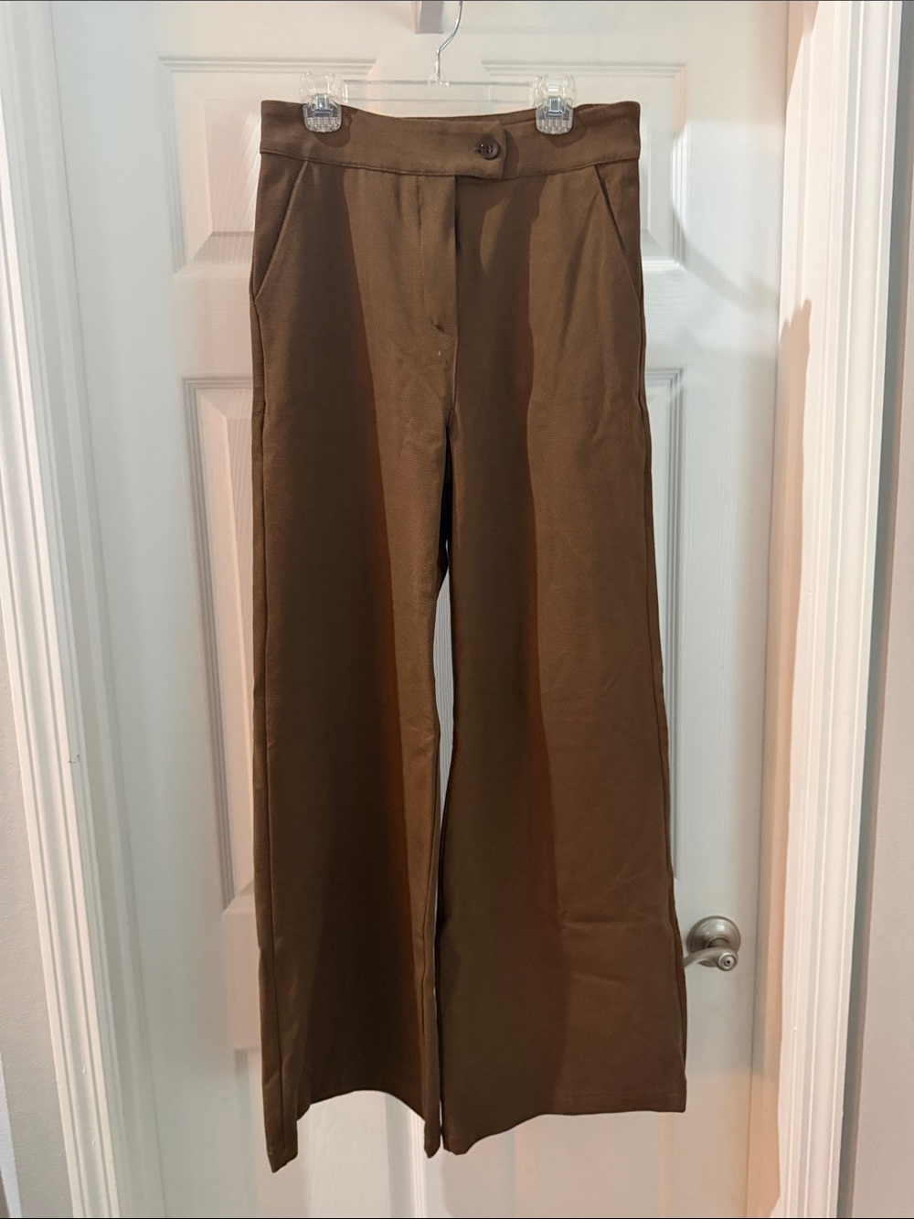 NWT Wide-Leg High-Rise Women's Pants in Brown